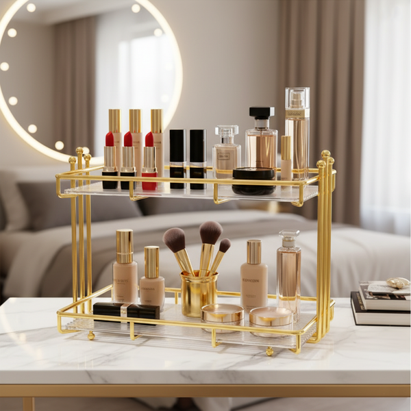 Stylish Cosmetic Organizer High-End Metal